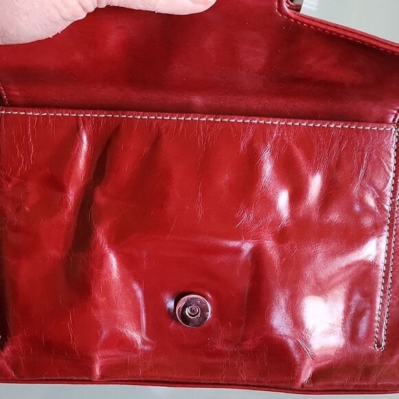 Peck&Peck Red Leather Shoulder Bag - Picture 5 of 11